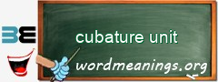 WordMeaning blackboard for cubature unit